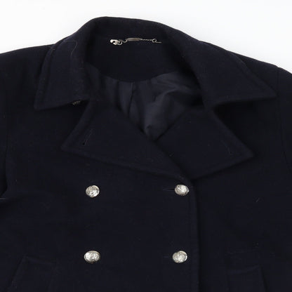 Womens UK Size 10 St Bernard Blue Overcoat