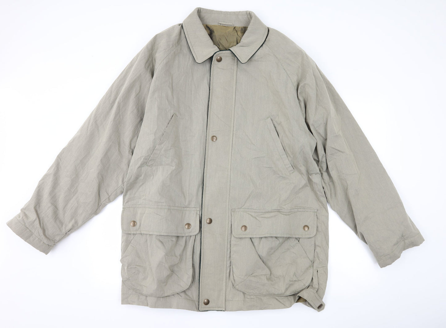 Mens UK Size L Preworn Grey Overcoat