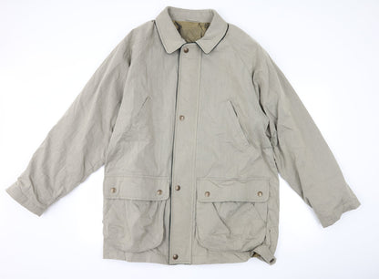 Mens UK Size L Preworn Grey Overcoat