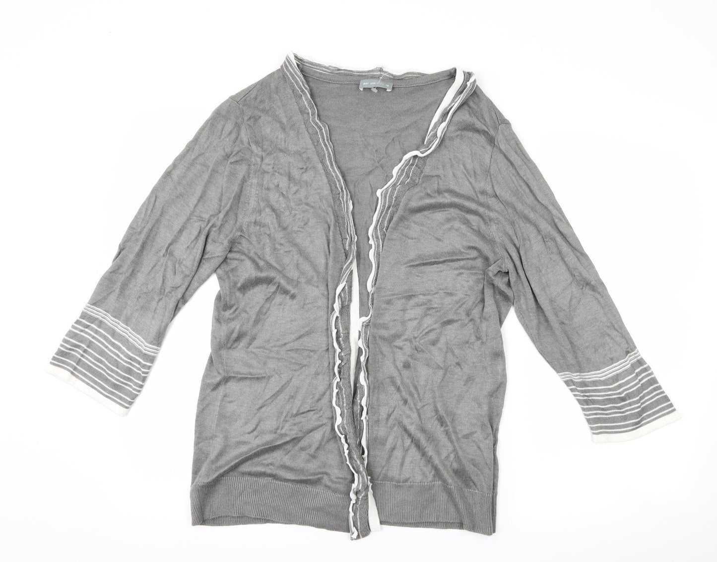 Per Una Womens Grey   Cardigan Jumper Size 18