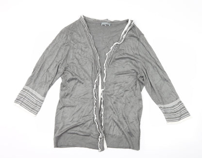 Per Una Womens Grey   Cardigan Jumper Size 18