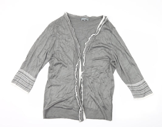 Per Una Womens Grey   Cardigan Jumper Size 18