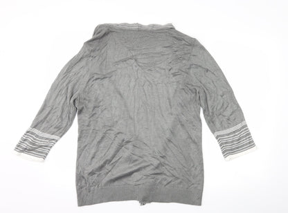 Per Una Womens Grey   Cardigan Jumper Size 18