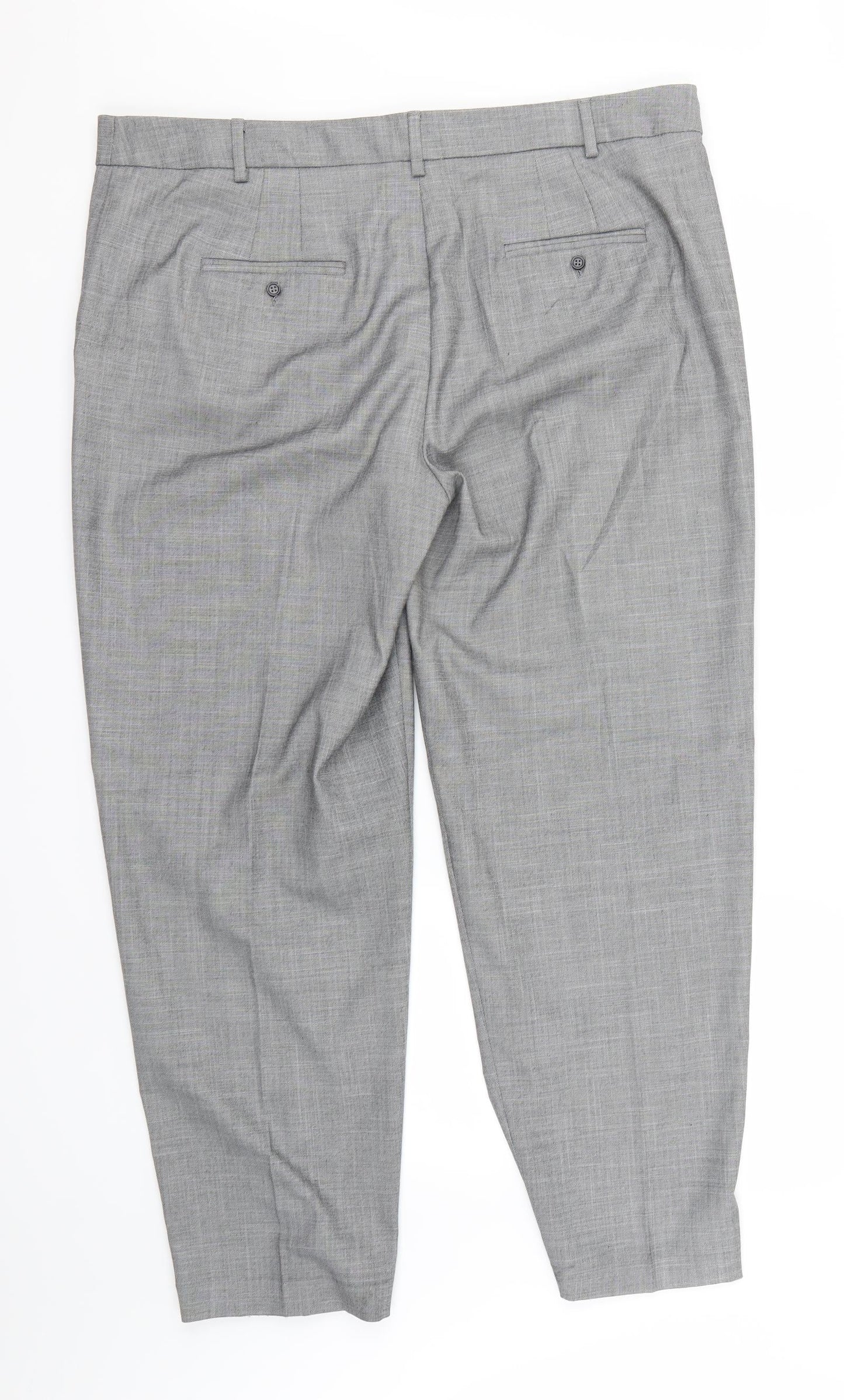 M&S  Mens Grey   Dress Pants Trousers Size 18 L25 in