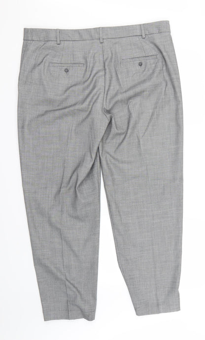 M&S  Mens Grey   Dress Pants Trousers Size 18 L25 in
