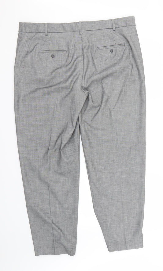 M&S  Mens Grey   Dress Pants Trousers Size 18 L25 in