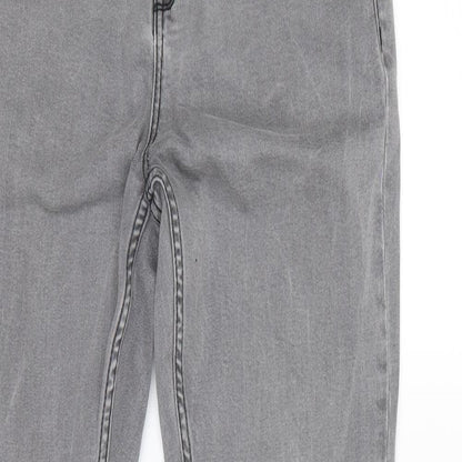New Look Womens Grey   Straight Jeans Size 34 in L26 in