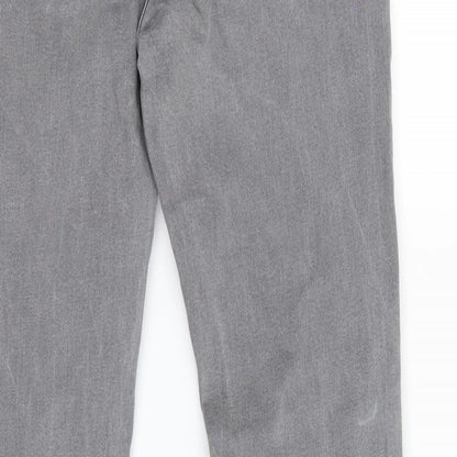 New Look Womens Grey   Straight Jeans Size 34 in L26 in