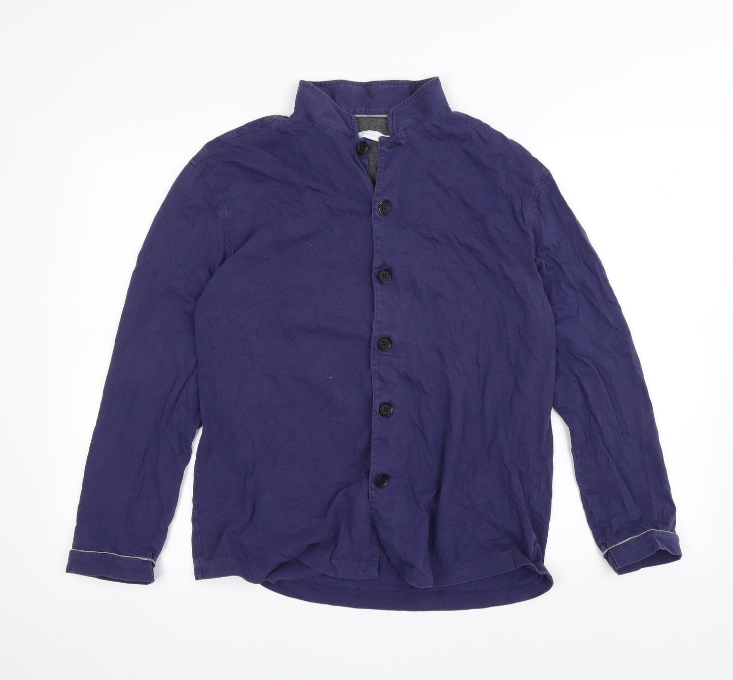 Womens UK Size S Preworn Purple Basic Button-Up