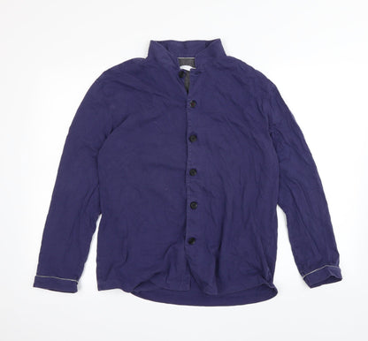 Womens UK Size S Preworn Purple Basic Button-Up
