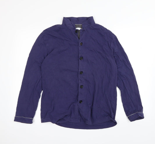Womens UK Size S Preworn Purple Basic Button-Up