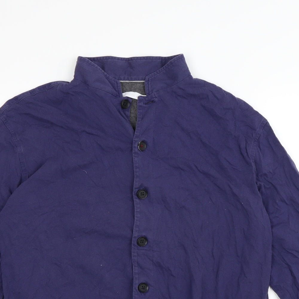 Womens UK Size S Preworn Purple Basic Button-Up