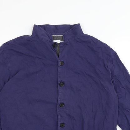 Womens UK Size S Preworn Purple Basic Button-Up