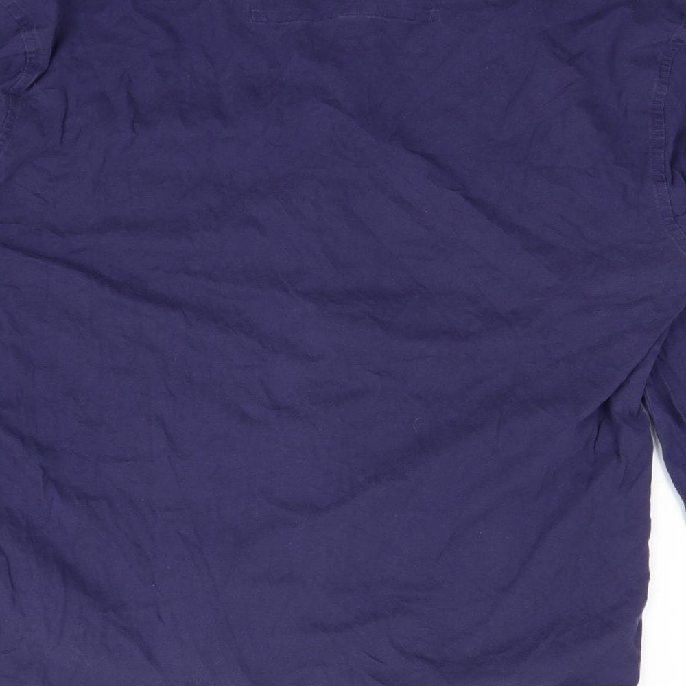 Womens UK Size S Preworn Purple Basic Button-Up