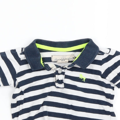 H&M   Blue Striped  Pullover Polo Size 3-6 Months