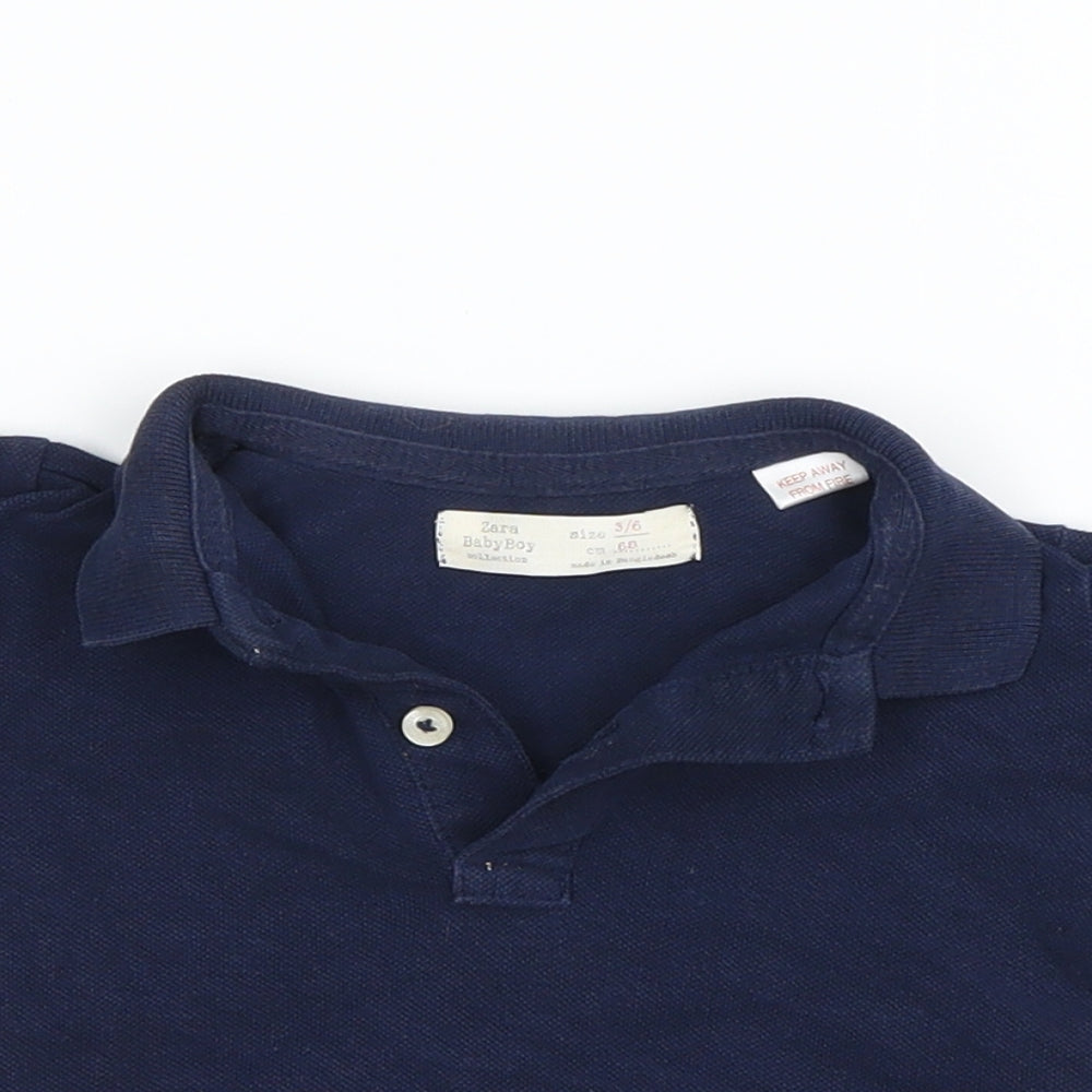 Zara Baby  Blue   Pullover Polo Size 3-6 Months