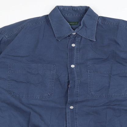 Mens UK Collar Size M Preworn Smart Blue  Dress Shirt