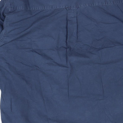 Mens UK Collar Size M Preworn Smart Blue  Dress Shirt