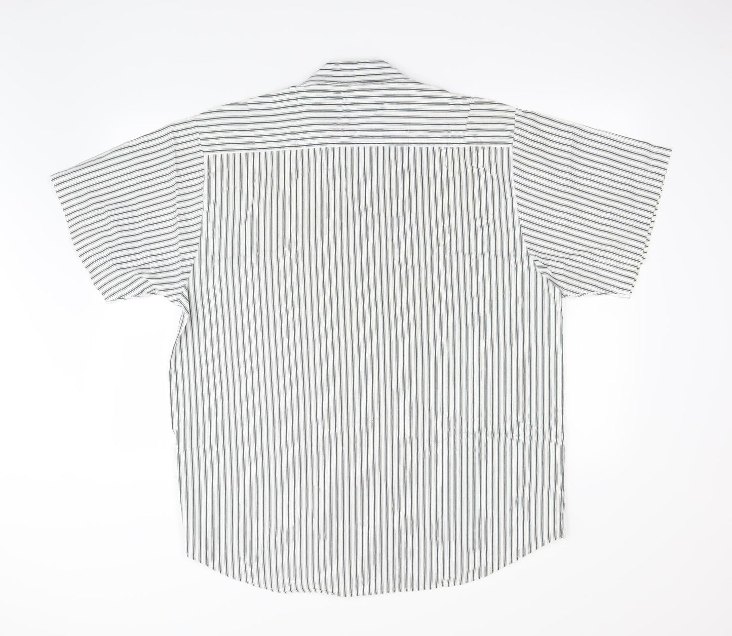 weekends only Mens White Striped   Button-Up Size L