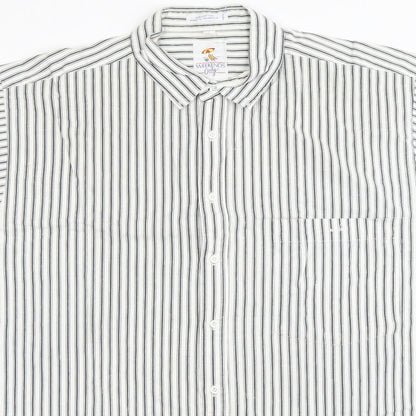 weekends only Mens White Striped   Button-Up Size L