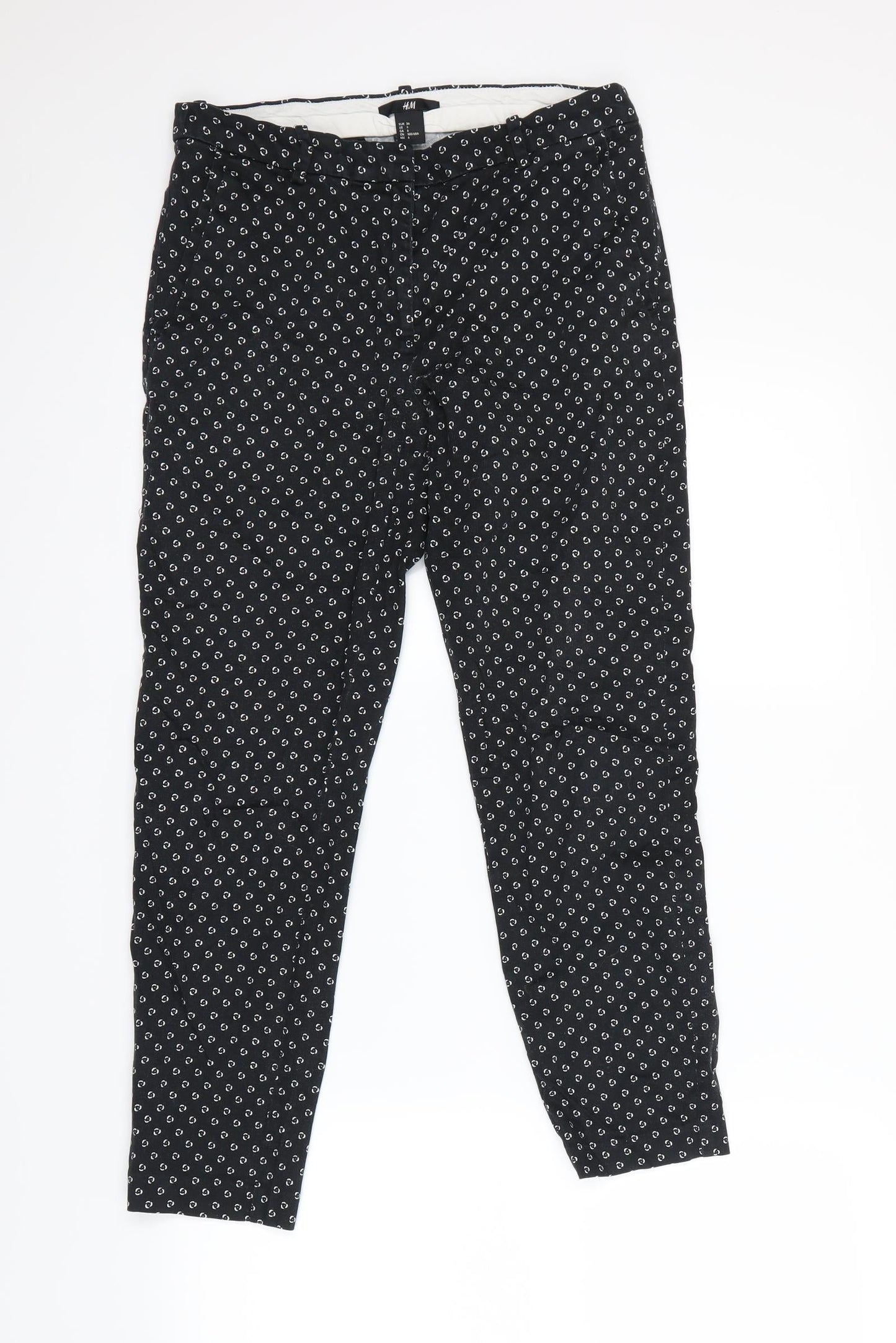 Womens UK Size 6 H&M Regular Fit Dress Pants Black Trousers