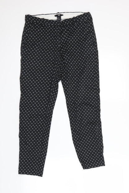 Womens UK Size 6 H&M Regular Fit Dress Pants Black Trousers