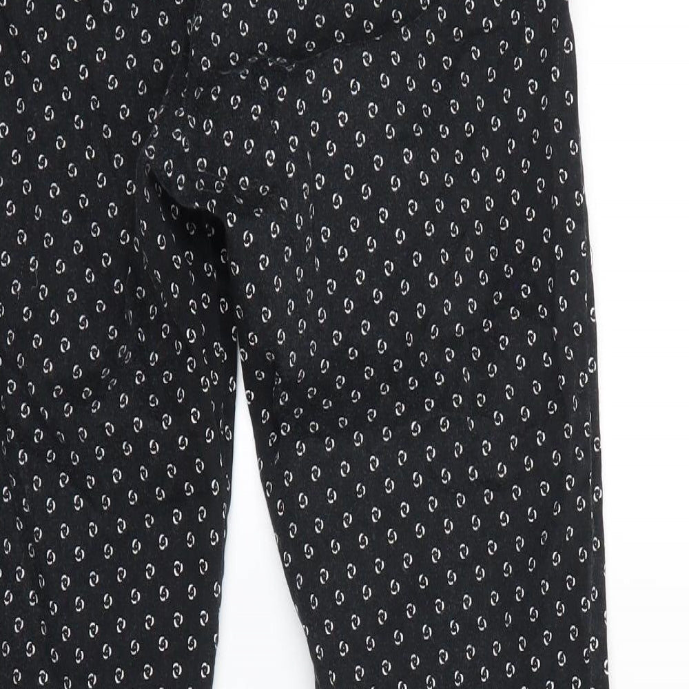 Womens UK Size 6 H&M Regular Fit Dress Pants Black Trousers