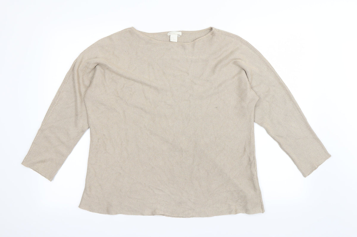 Basic Womens Beige   Pullover Jumper Size M