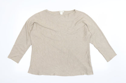 Basic Womens Beige   Pullover Jumper Size M