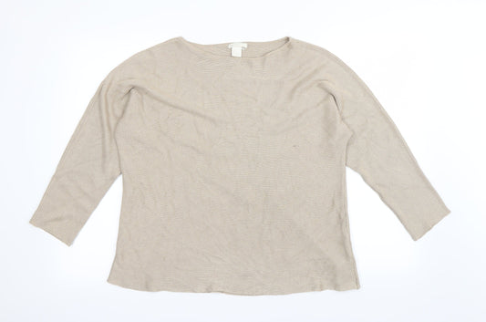 Basic Womens Beige   Pullover Jumper Size M
