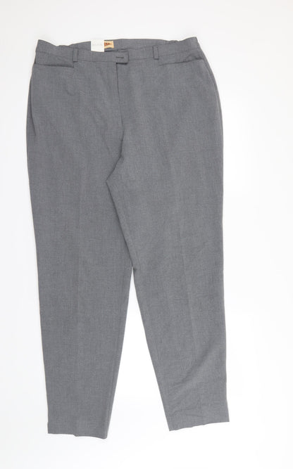 Extra Elegance Womens Grey   Dress Pants Trousers Size 20 L30 in
