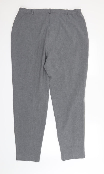 Extra Elegance Womens Grey   Dress Pants Trousers Size 20 L30 in