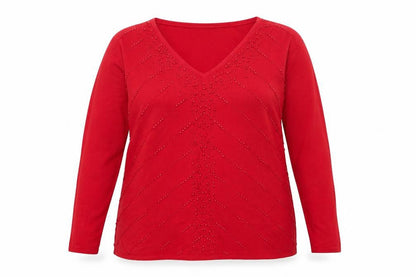 Klass Collection Womens Red   Pullover Sweatshirt Size XL