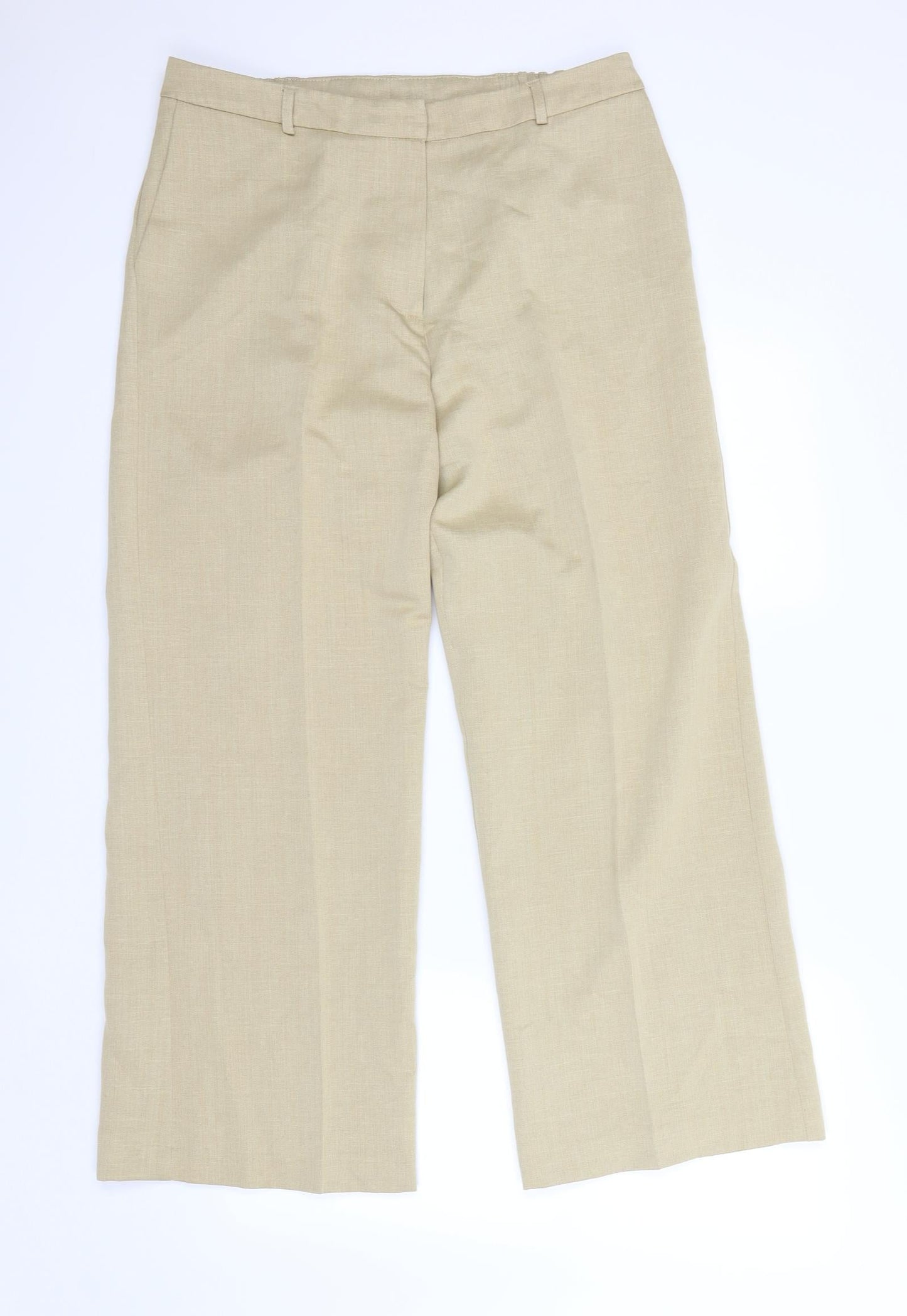 Womens UK Size 14 Special Collection Regular Fit Dress Pants Beige Trousers