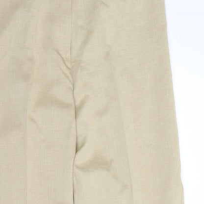 Womens UK Size 14 Special Collection Regular Fit Dress Pants Beige Trousers