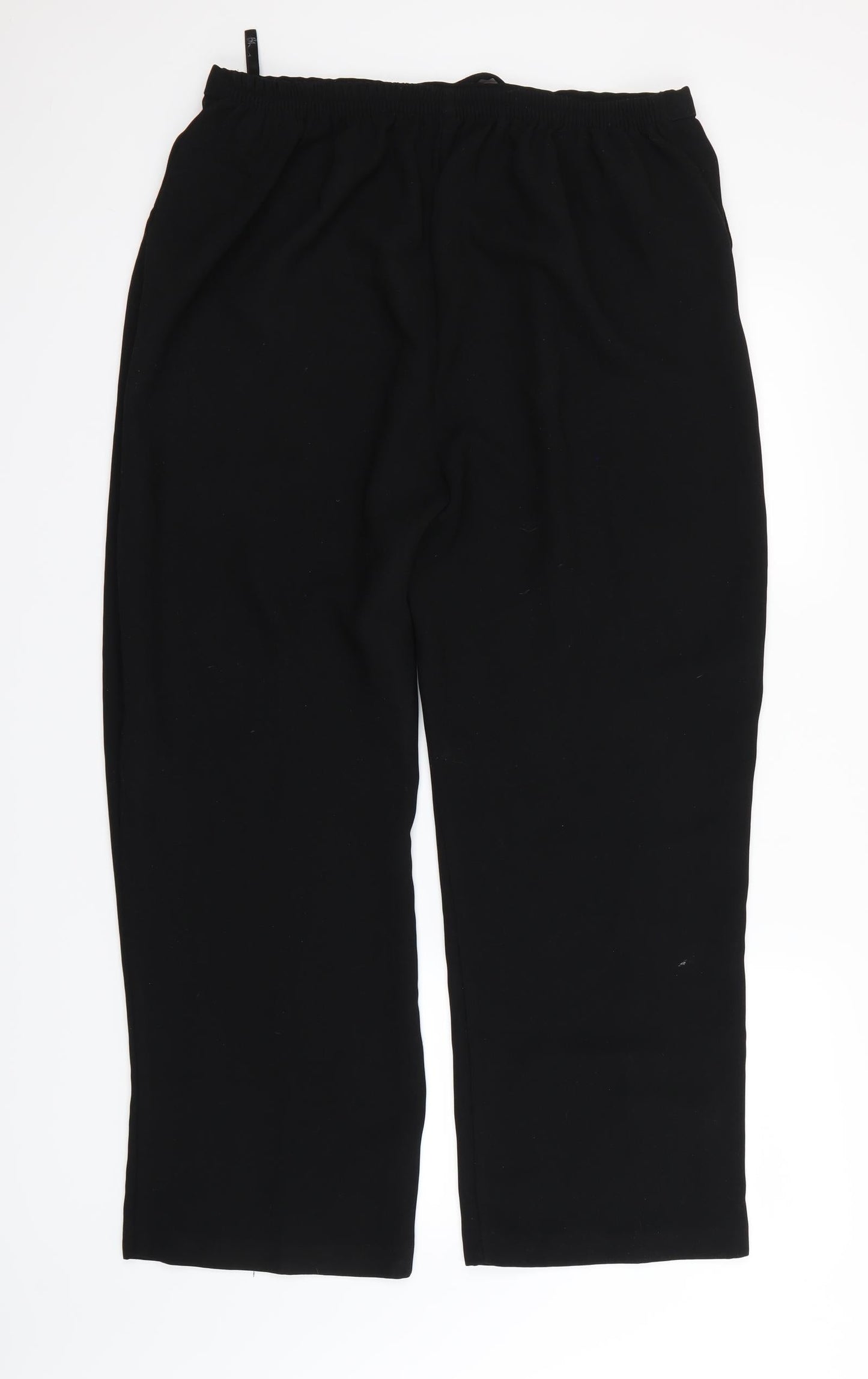 Womens UK Size 18 BHS Regular Fit Dress Pants Black Trousers