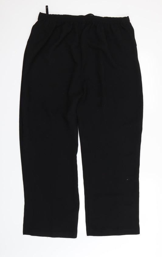 Womens UK Size 18 BHS Regular Fit Dress Pants Black Trousers