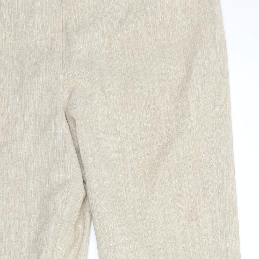 First Avenue Womens Beige   Dress Pants Trousers Size 16 L28 in