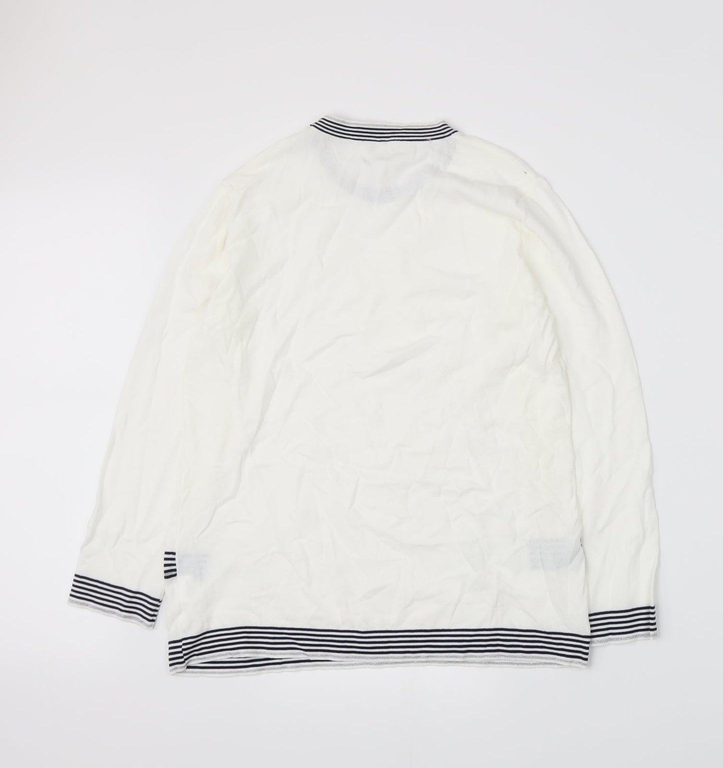 Bluoltre Womens White   Basic T-Shirt Size M
