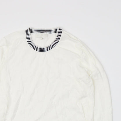 Bluoltre Womens White   Basic T-Shirt Size M