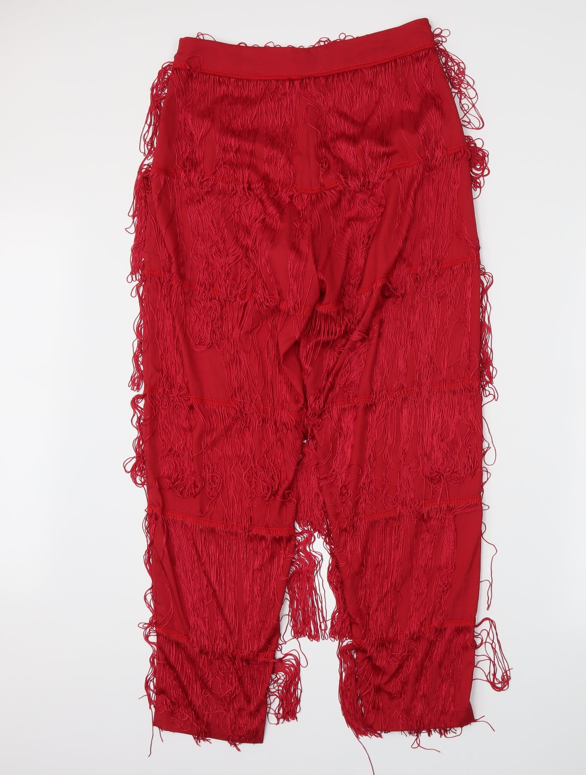 Missguided Womens Red   Trousers  Size 10 L20.5 in