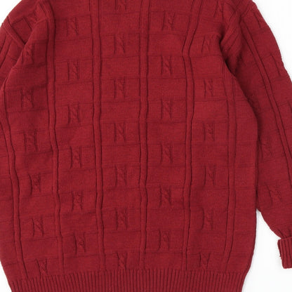 Tom Hanson Womens Red  Knit Pullover Jumper Size L