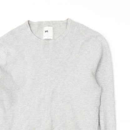 yd. Mens Grey  Knit Pullover Jumper Size L