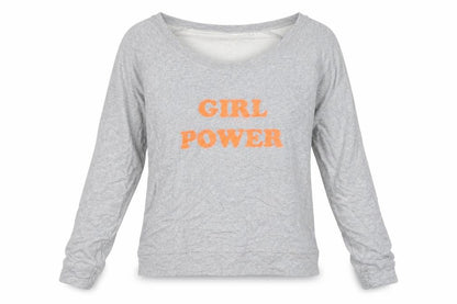 Organic Cotton Womens Grey   Pullover Jumper Size S  - Girl Power