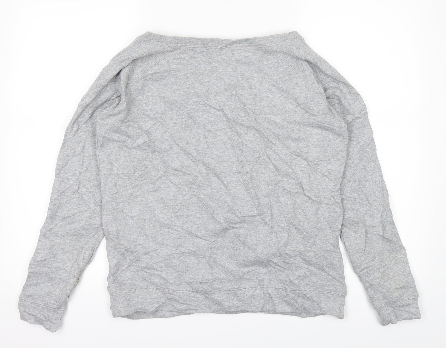 Organic Cotton Womens Grey   Pullover Jumper Size S  - Girl Power