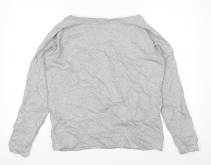 Organic Cotton Womens Grey   Pullover Jumper Size S  - Girl Power