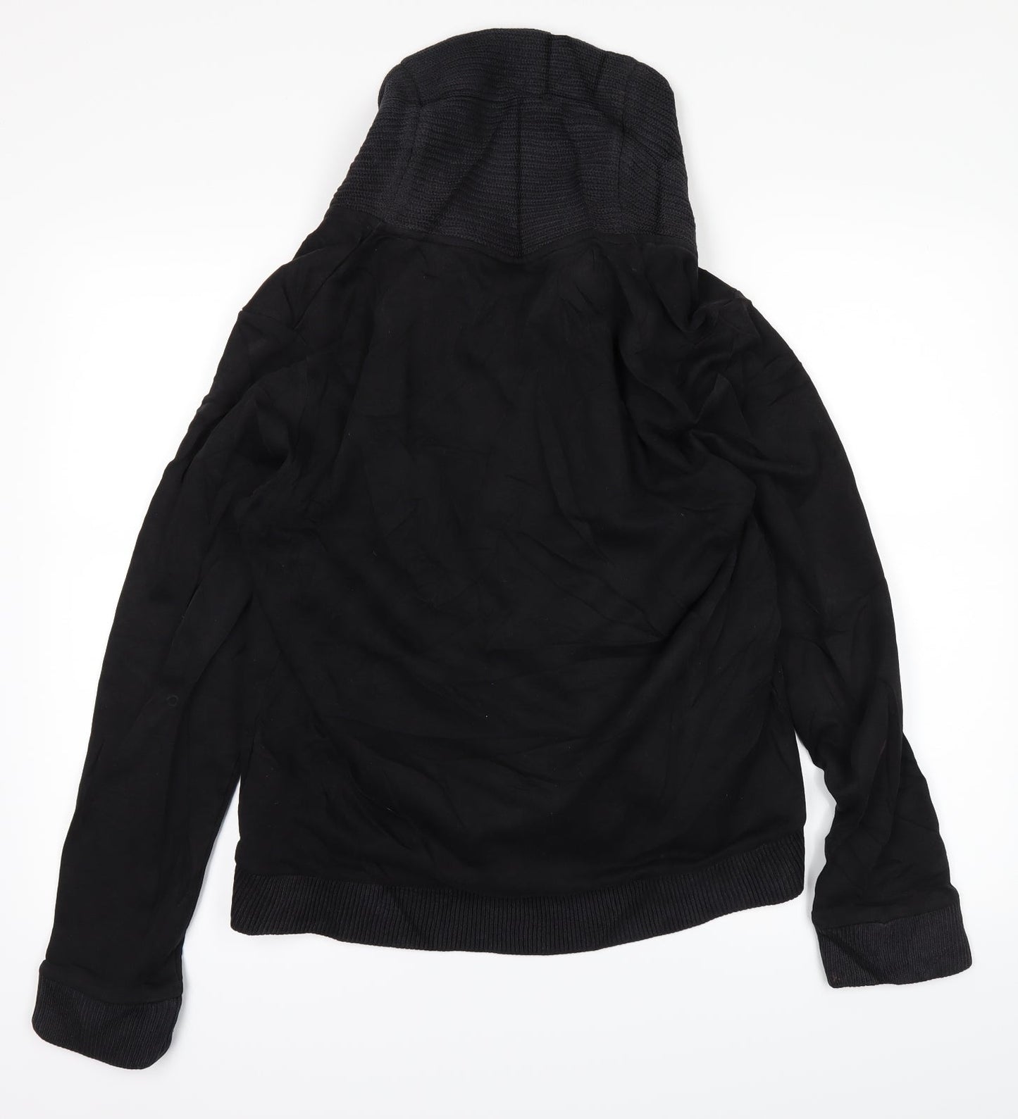 H&M Womens Black   Full Zip Jumper Size M