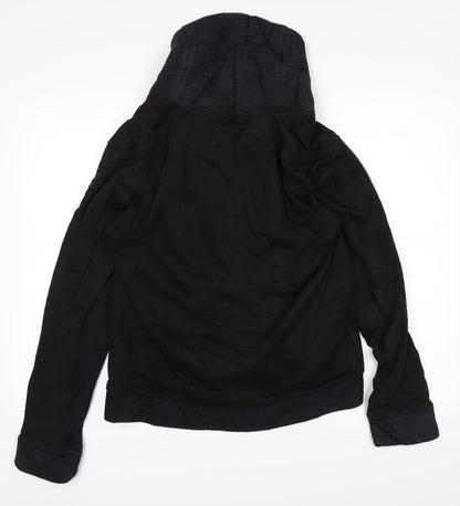 H&M Womens Black   Full Zip Jumper Size M