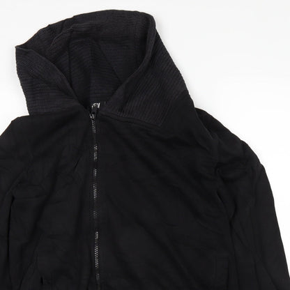 H&M Womens Black   Full Zip Jumper Size M