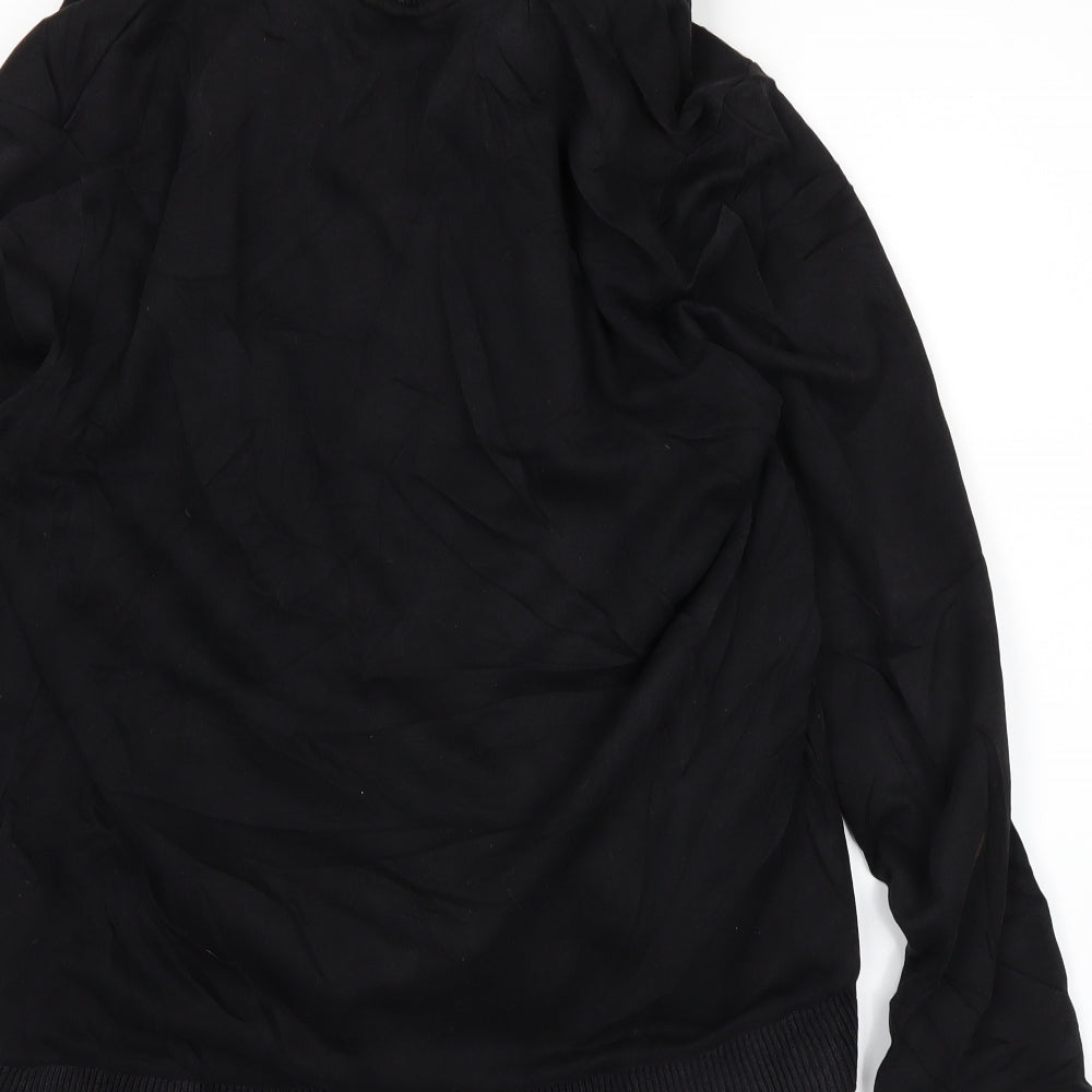 H&M Womens Black   Full Zip Jumper Size M